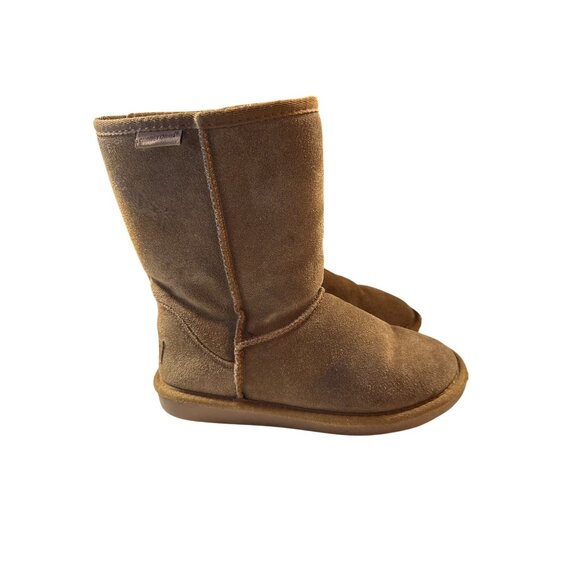 Minnetonka Women's Suede Shearling-Lined Boots Size 6 Brown - Picture 3 of 9